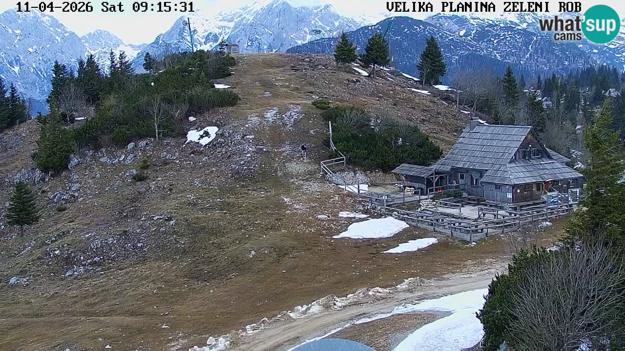 Zeleni Rob | Webcam en vivo Velika Planina