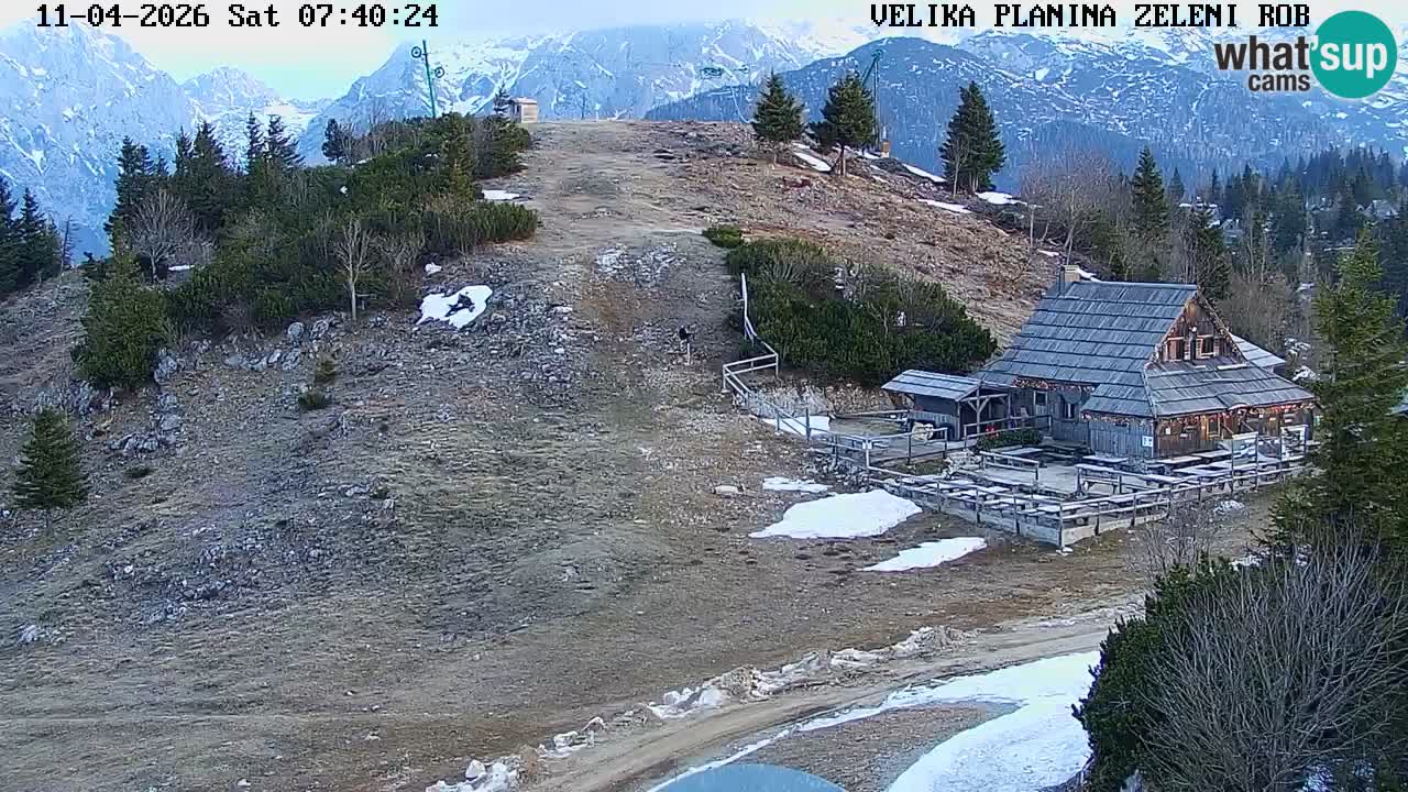 Zeleni Rob | Webcam en vivo Velika Planina