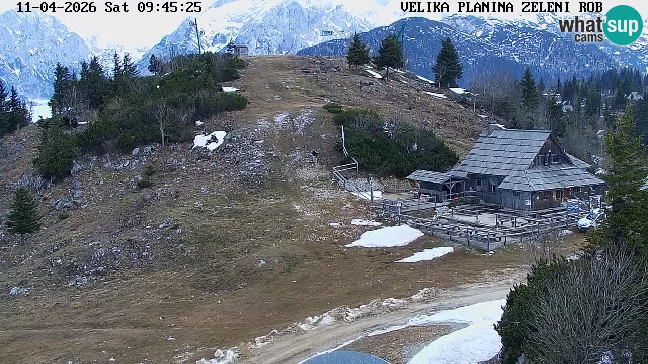 Zeleni Rob – kamera v živo | Velika Planina