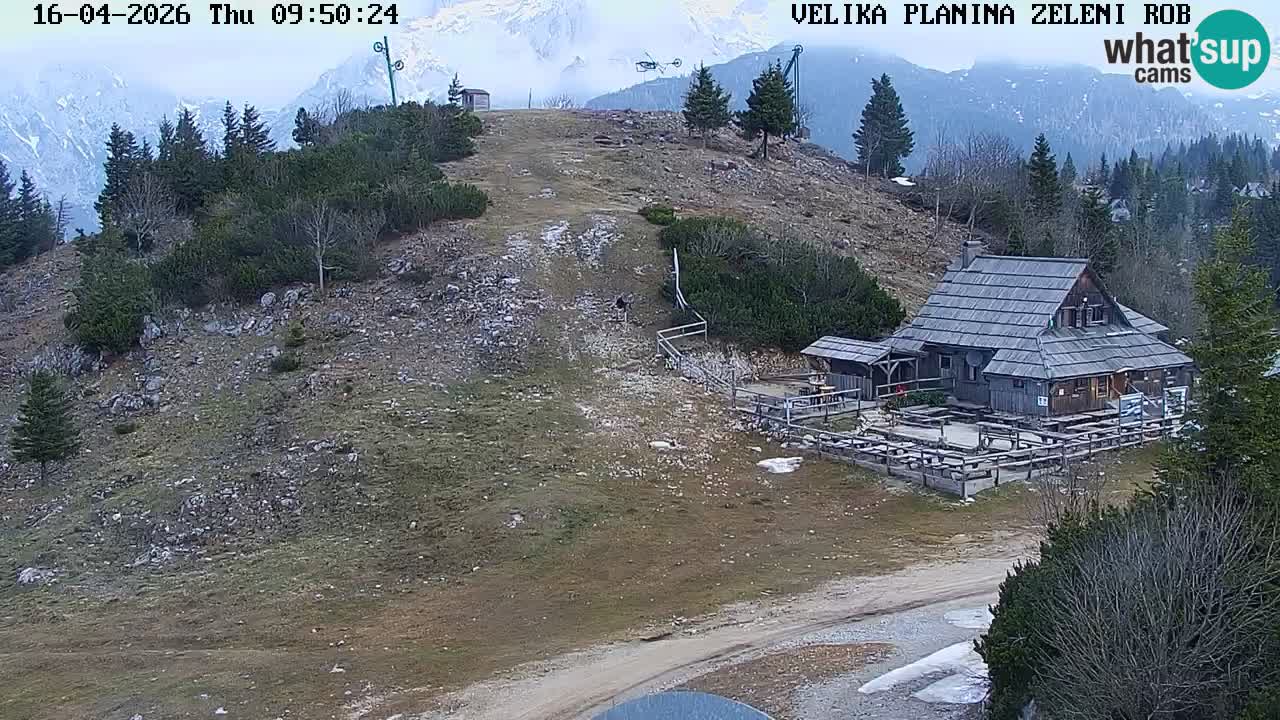 Zeleni Rob – kamera v živo | Velika Planina