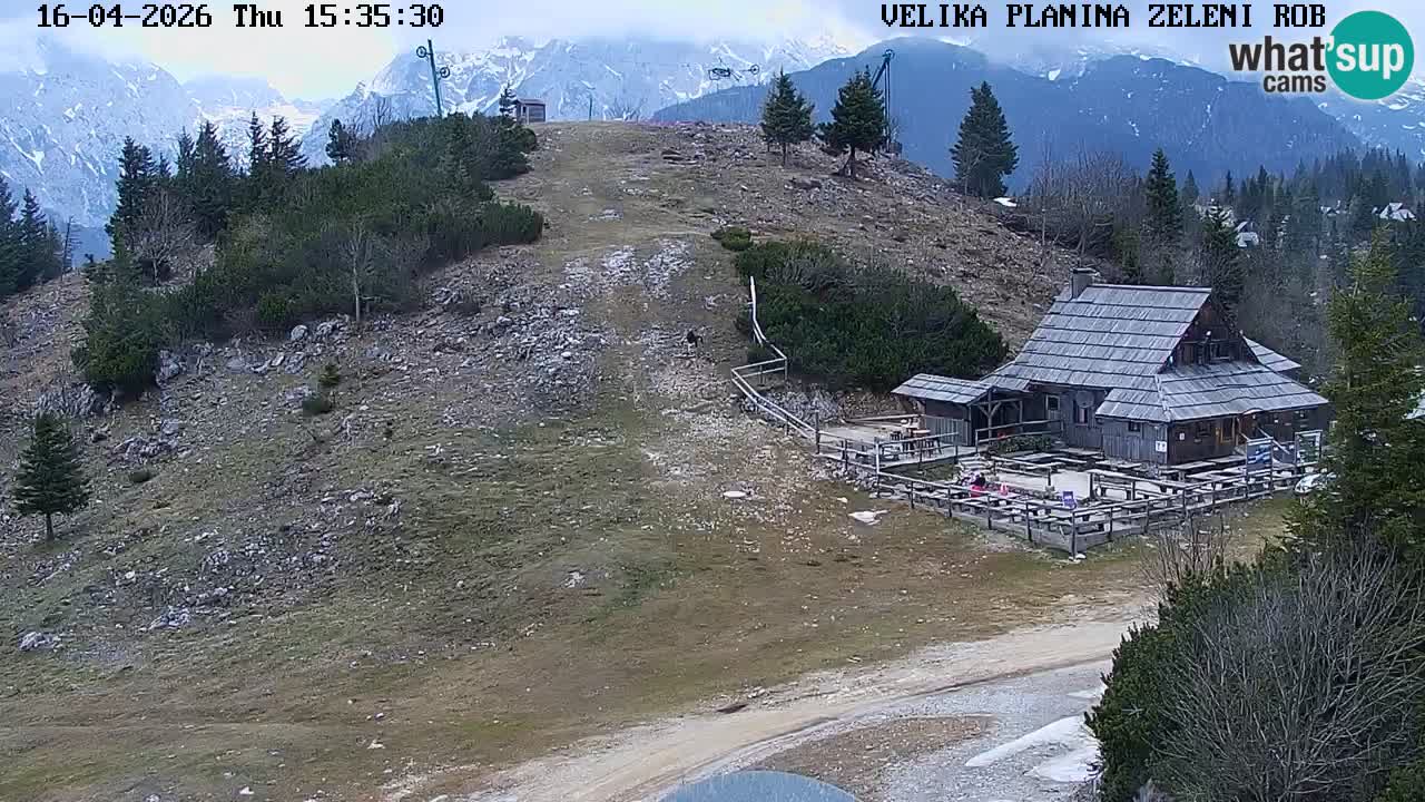 Zeleni Rob – kamera v živo | Velika Planina