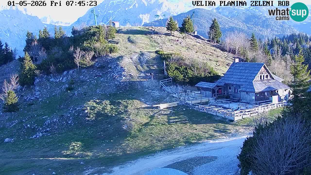 Zeleni Rob – kamera v živo | Velika Planina