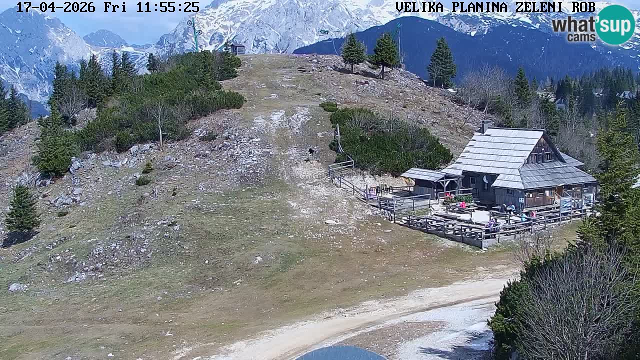 Zeleni Rob – kamera v živo | Velika Planina