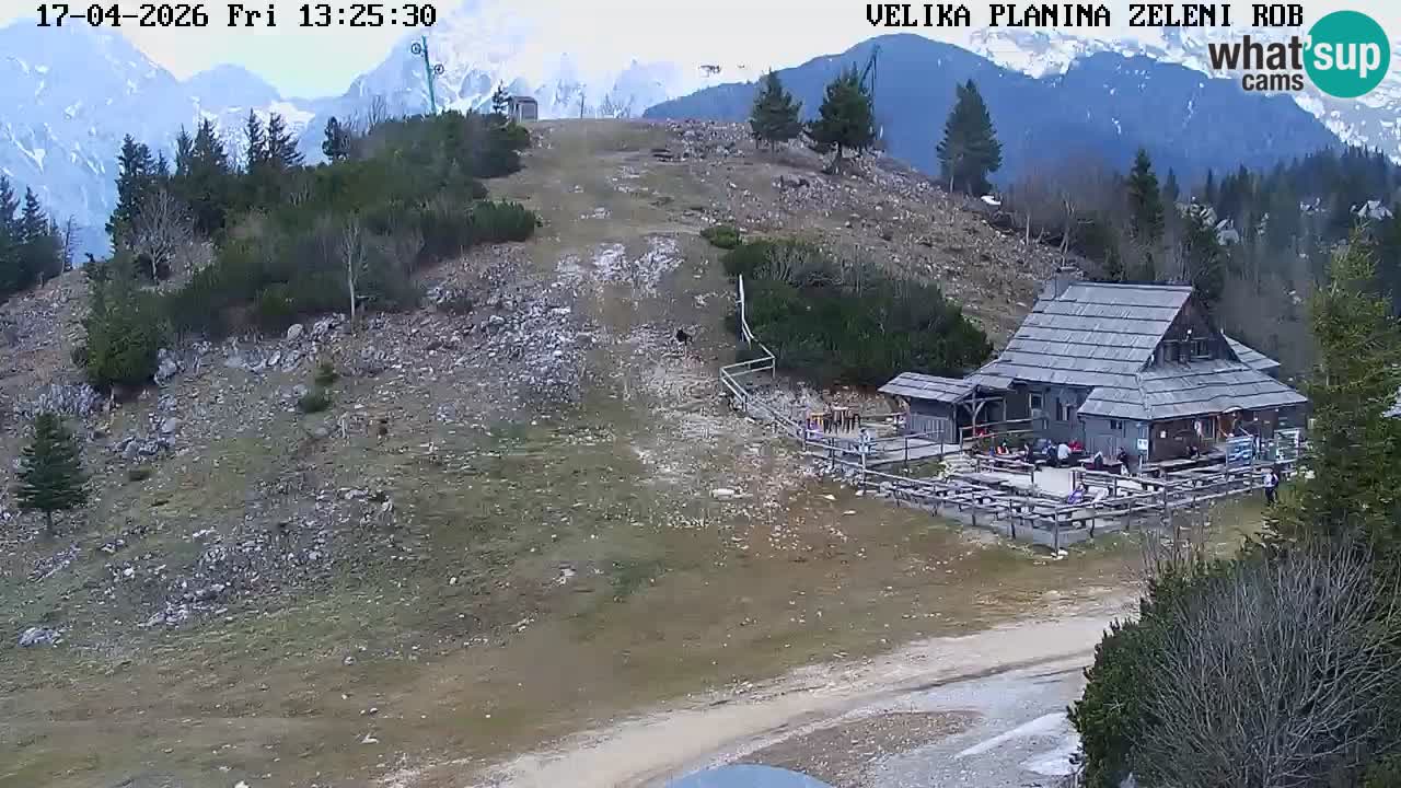 Zeleni Rob – kamera v živo | Velika Planina