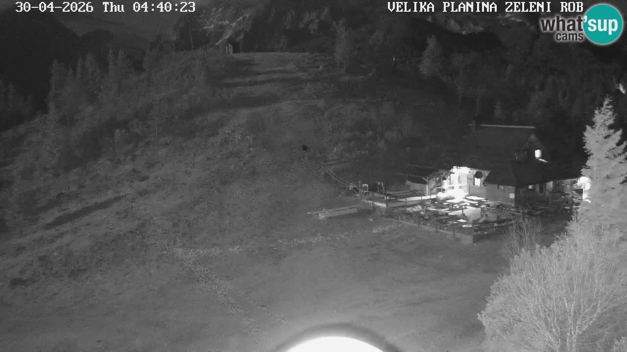 Zeleni Rob – kamera v živo | Velika Planina