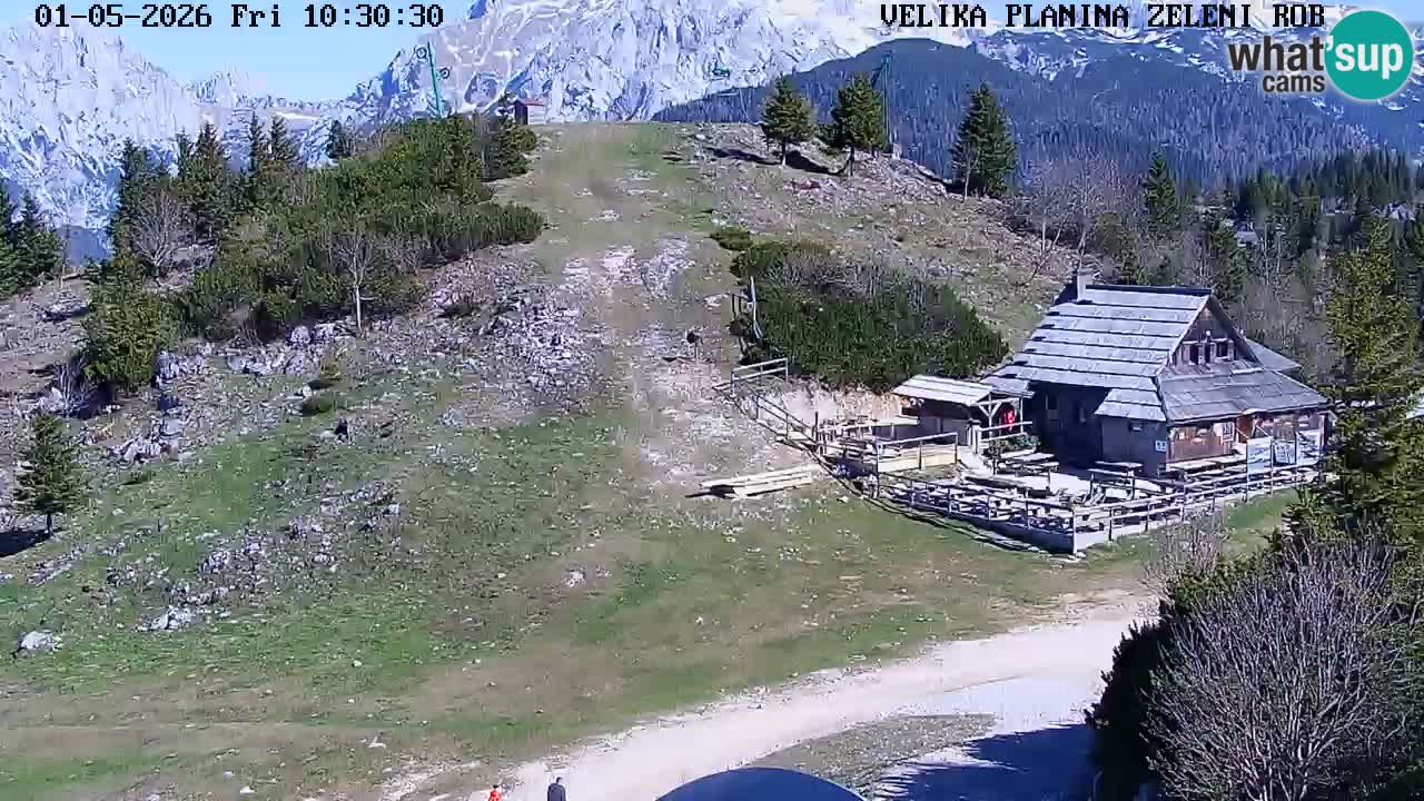Zeleni Rob – kamera v živo | Velika Planina