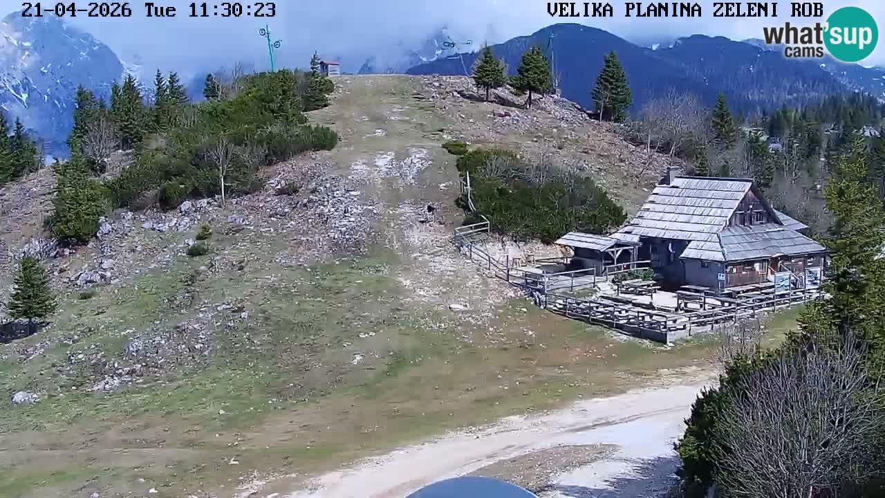 Zeleni Rob – kamera v živo | Velika Planina