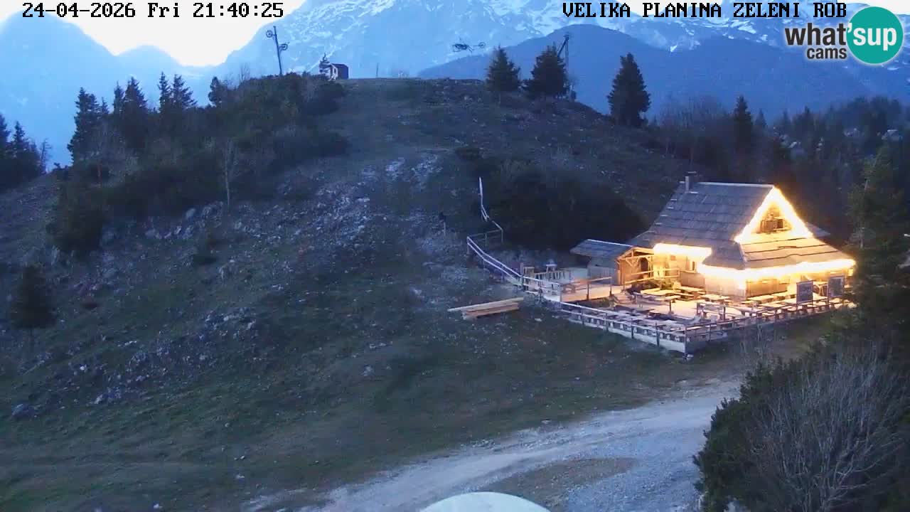 Zeleni Rob – kamera v živo | Velika Planina