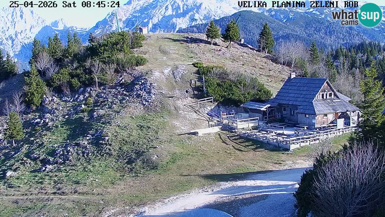 Zeleni Rob – kamera v živo | Velika Planina