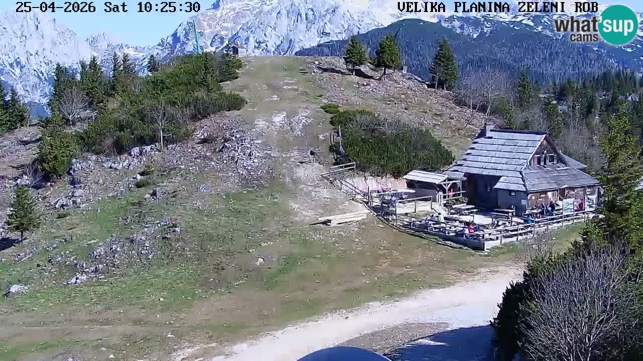 Zeleni Rob | Webcam en vivo Velika Planina