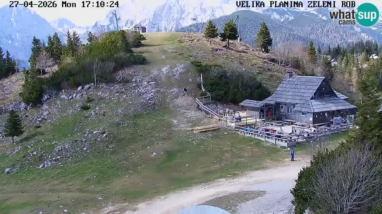 Zeleni Rob – kamera v živo | Velika Planina