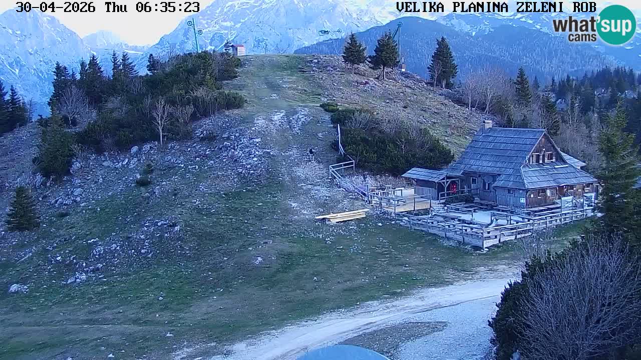 Zeleni Rob – kamera v živo | Velika Planina