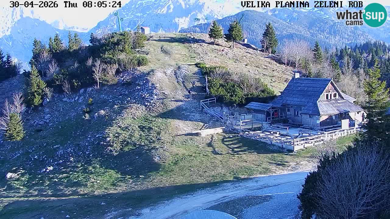 Zeleni Rob – kamera v živo | Velika Planina