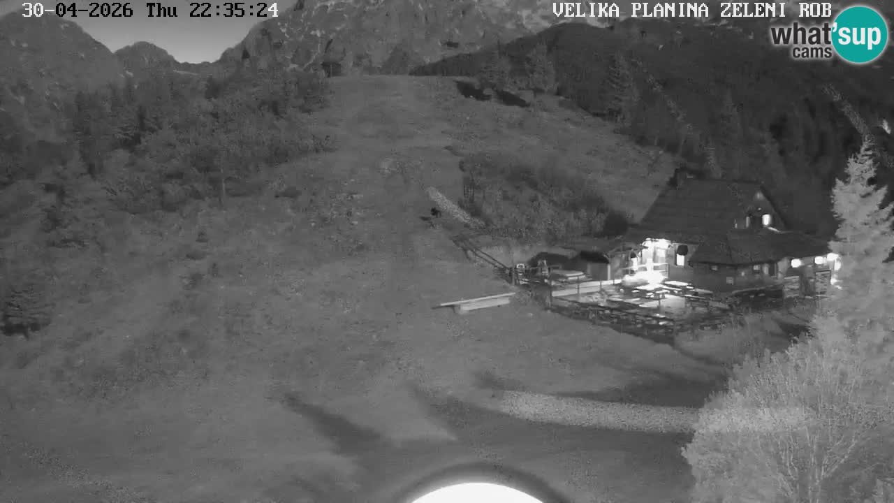 Zeleni Rob – kamera v živo | Velika Planina