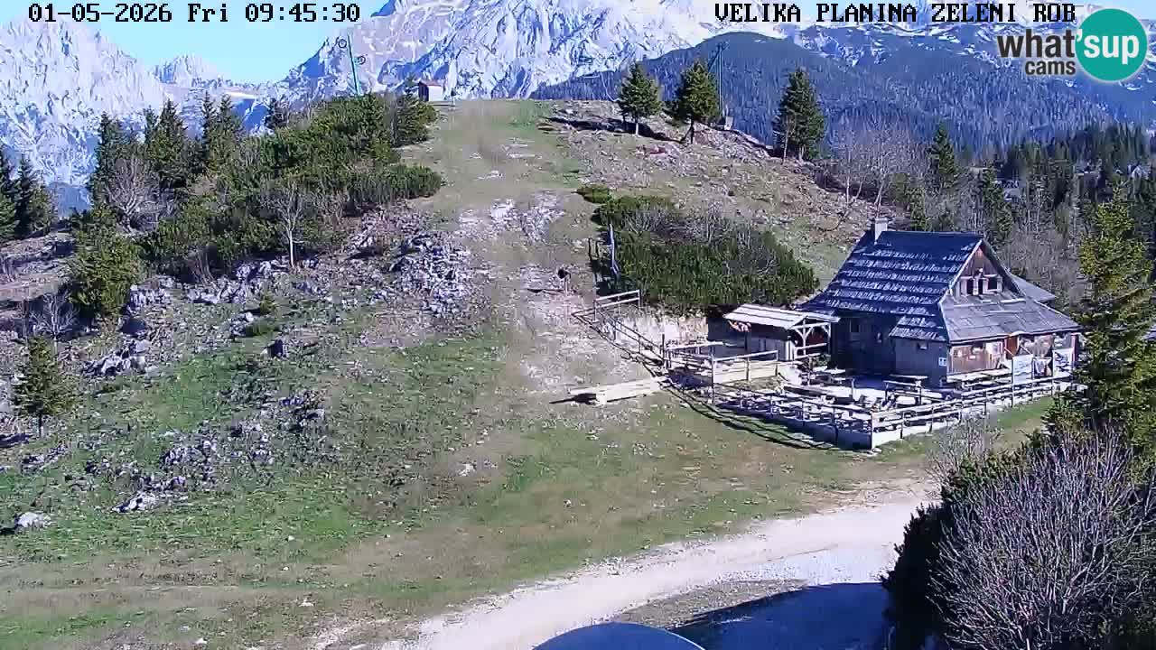 Zeleni Rob | Webcam en vivo Velika Planina