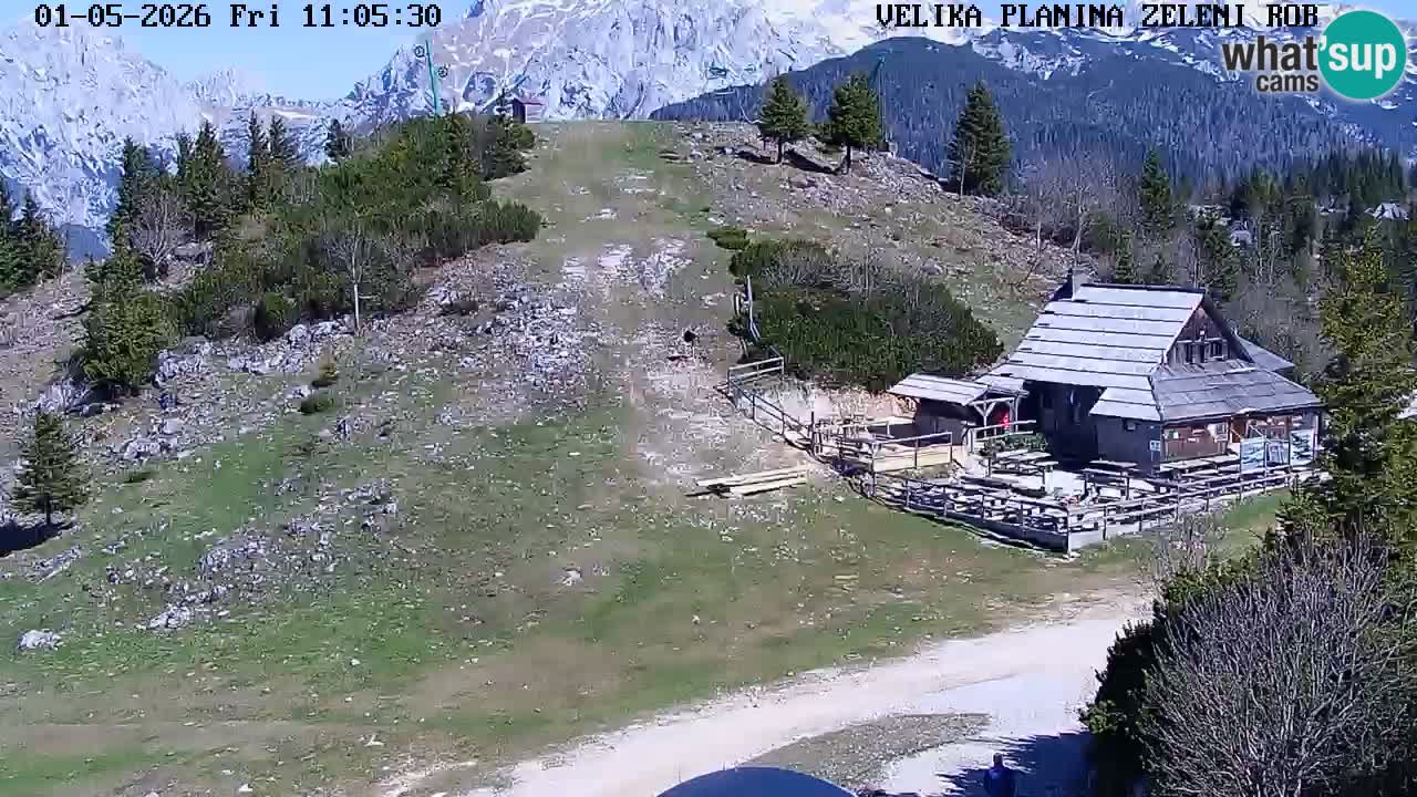 Zeleni Rob | Webcam en vivo Velika Planina