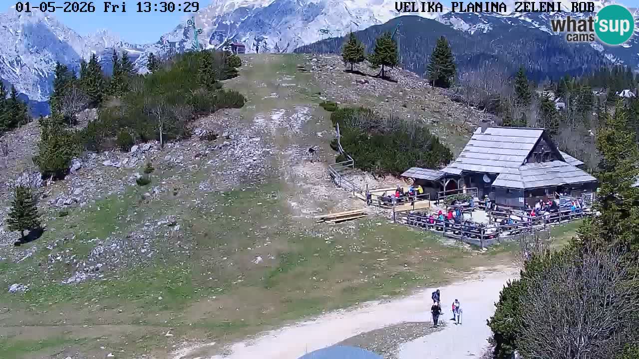 Zeleni Rob – kamera v živo | Velika Planina