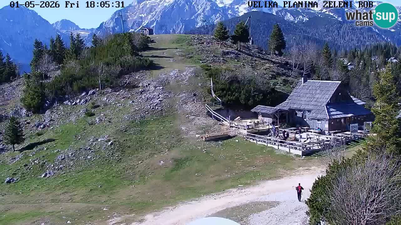 Zeleni Rob | Webcam en vivo Velika Planina