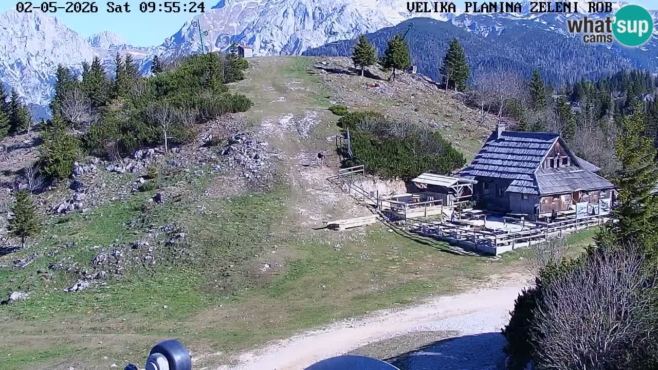 Zeleni Rob – kamera v živo | Velika Planina