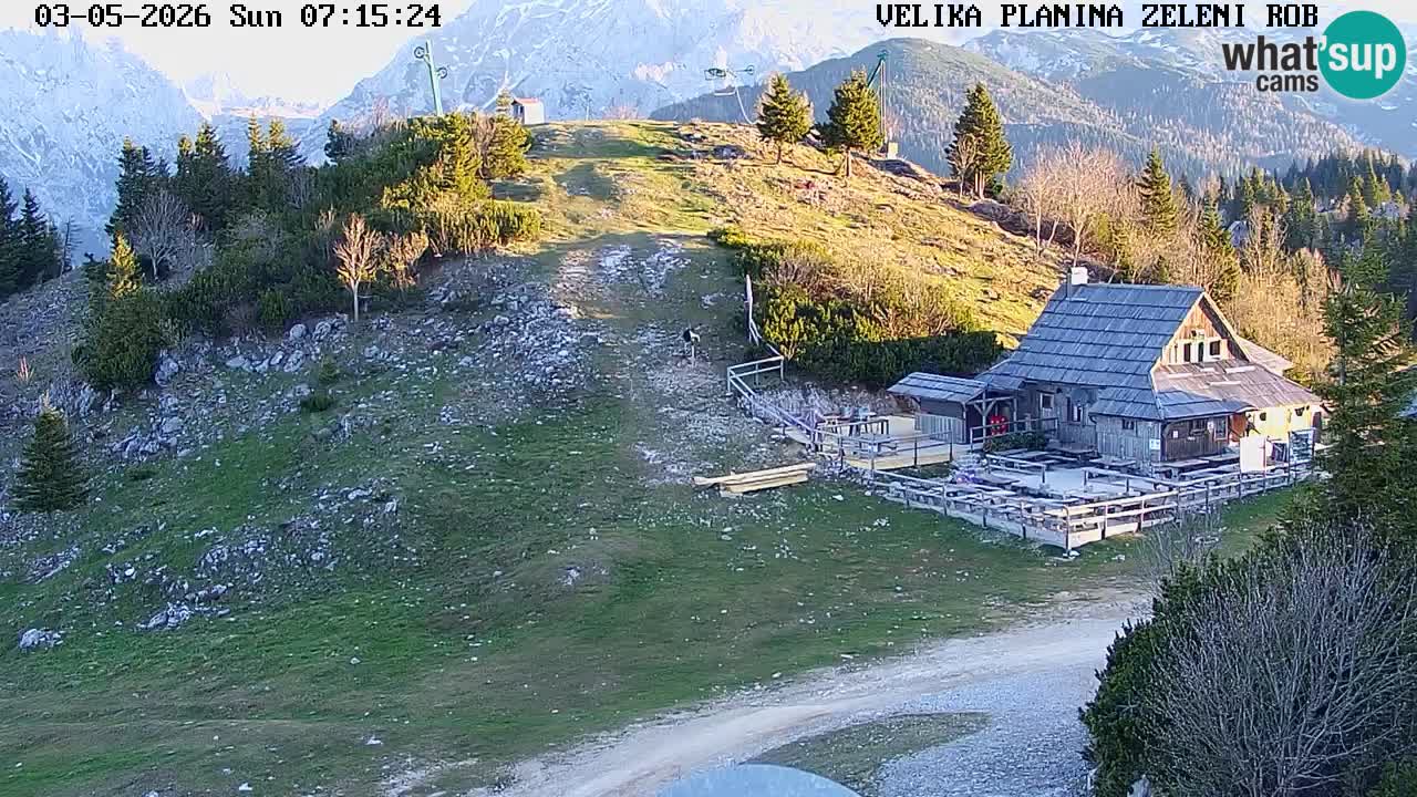 Zeleni Rob – kamera v živo | Velika Planina