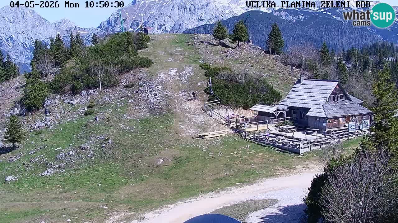 Zeleni Rob – kamera v živo | Velika Planina