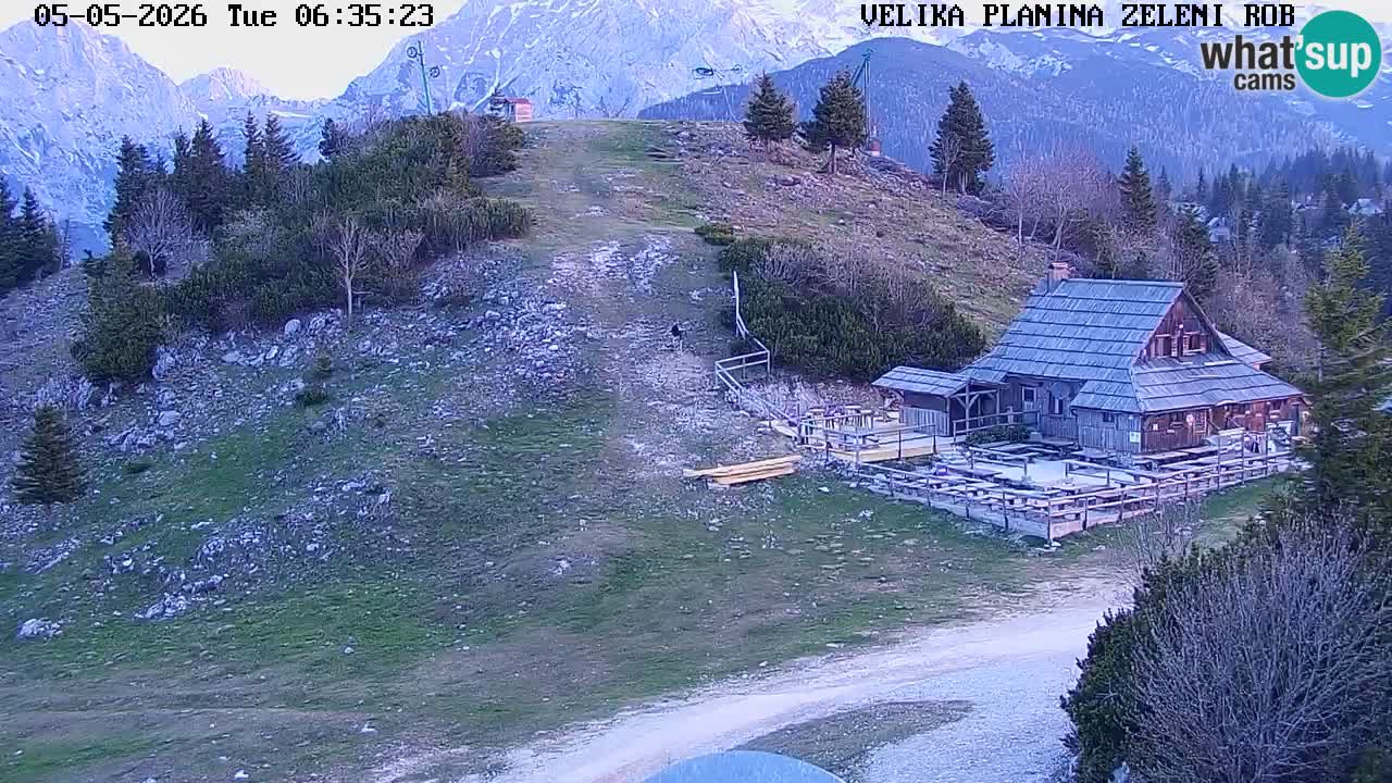 Zeleni Rob – kamera v živo | Velika Planina