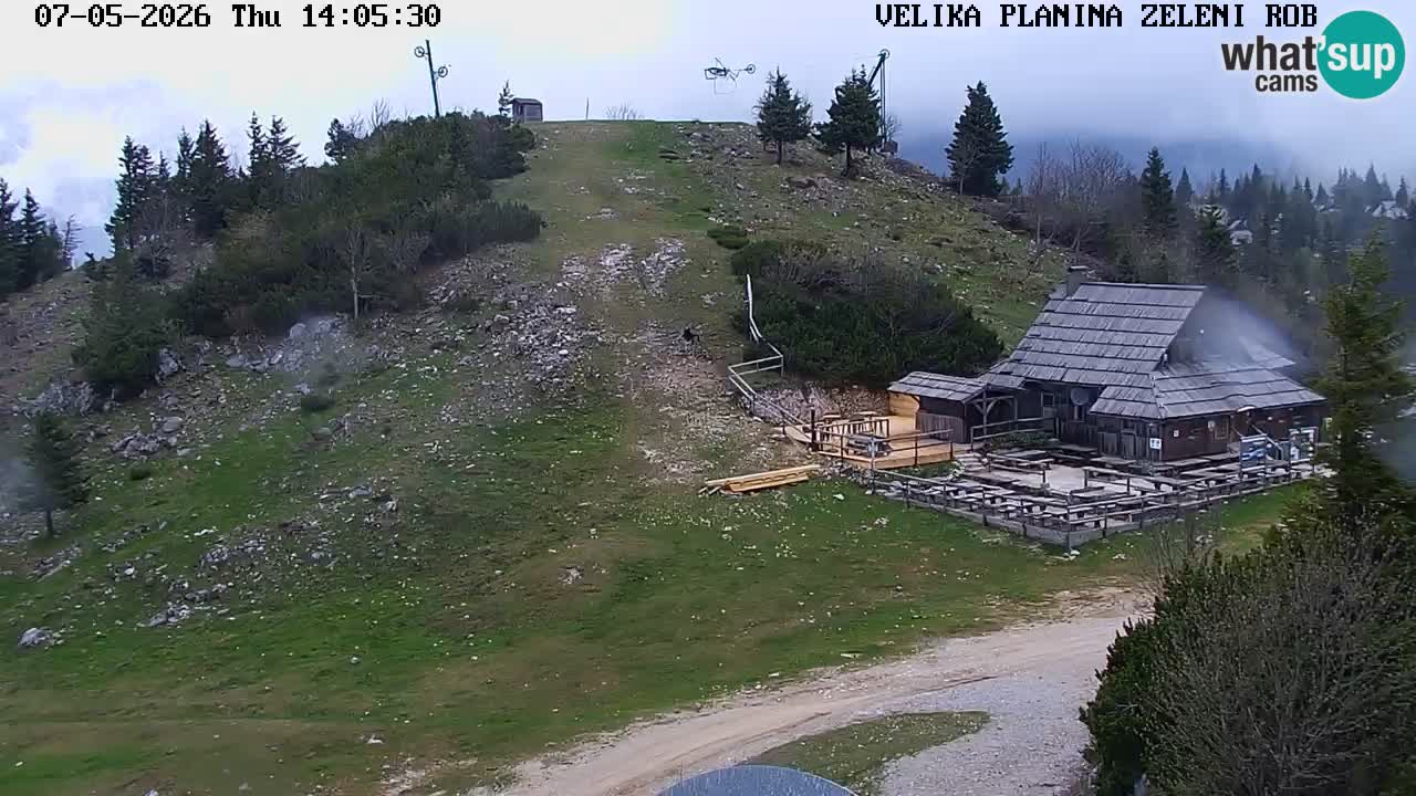 Zeleni Rob | Webcam en vivo Velika Planina