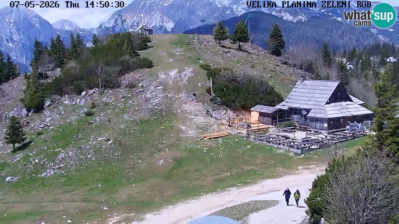 Zeleni Rob – kamera v živo | Velika Planina
