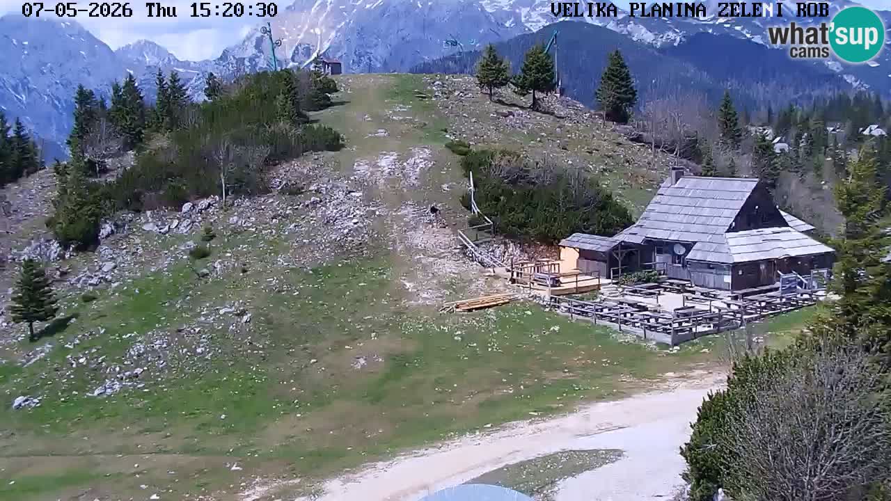Zeleni Rob – kamera v živo | Velika Planina