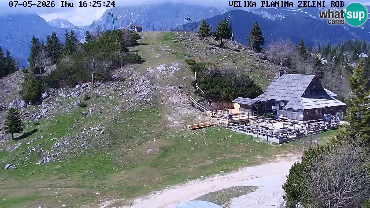 Zeleni Rob – kamera v živo | Velika Planina