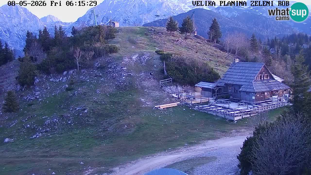 Zeleni Rob – kamera v živo | Velika Planina