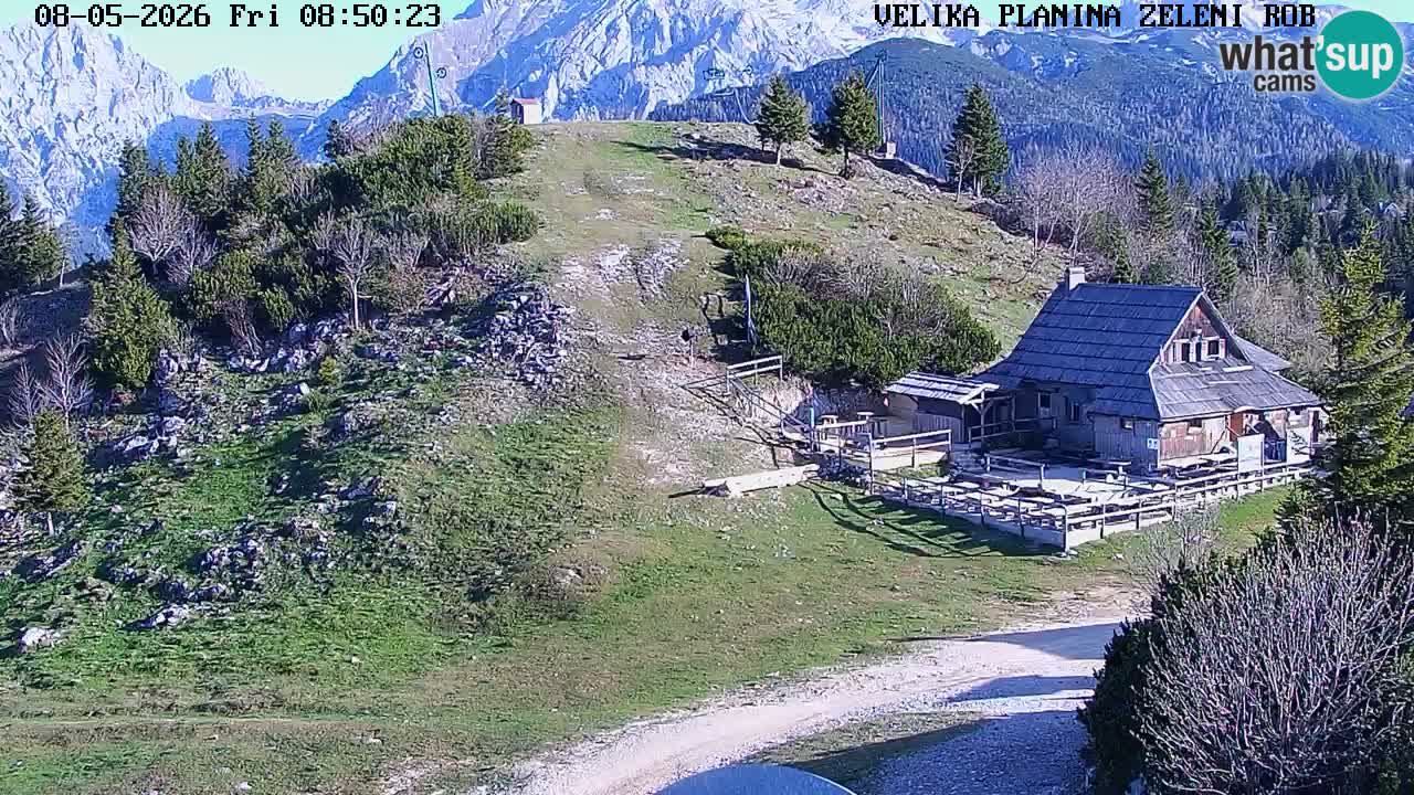Zeleni Rob – kamera v živo | Velika Planina