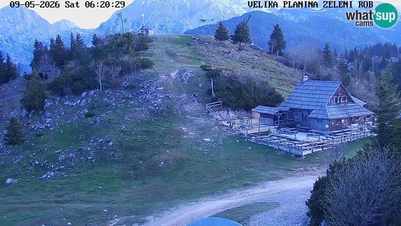 Zeleni Rob – kamera v živo | Velika Planina
