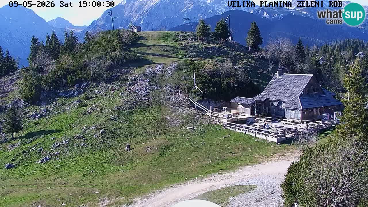 Zeleni Rob – kamera v živo | Velika Planina