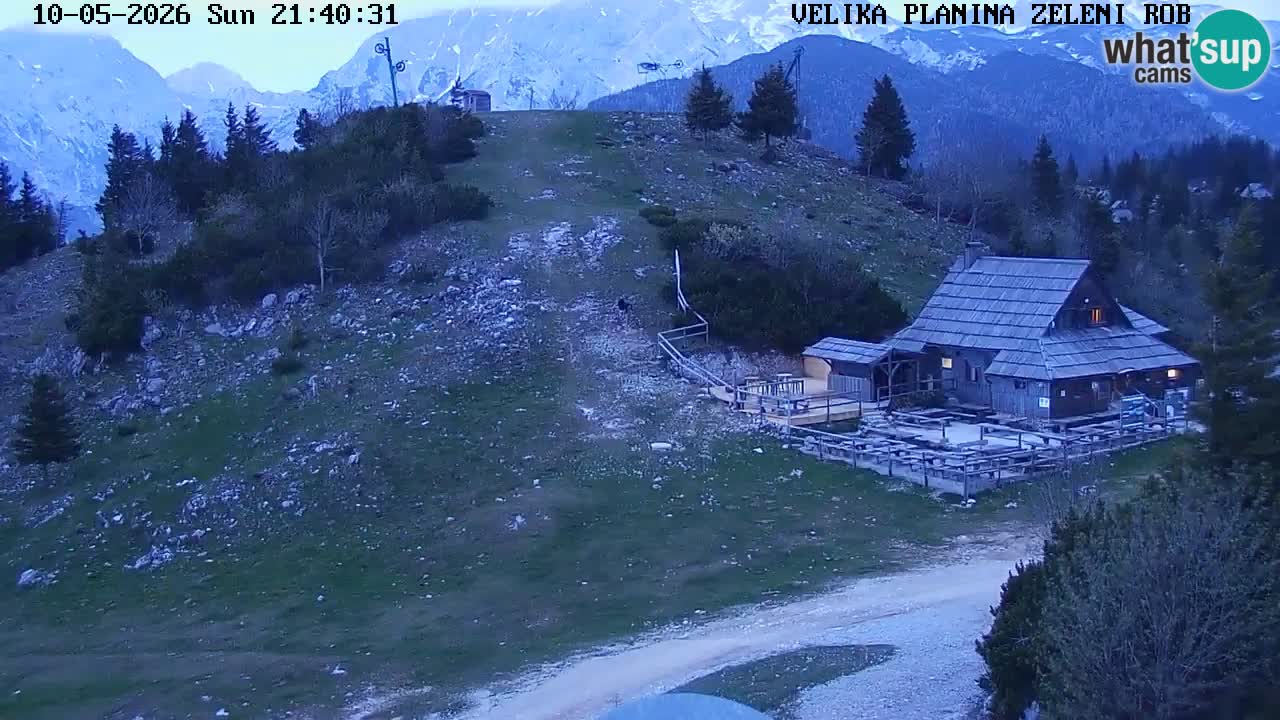 Zeleni Rob – kamera v živo | Velika Planina