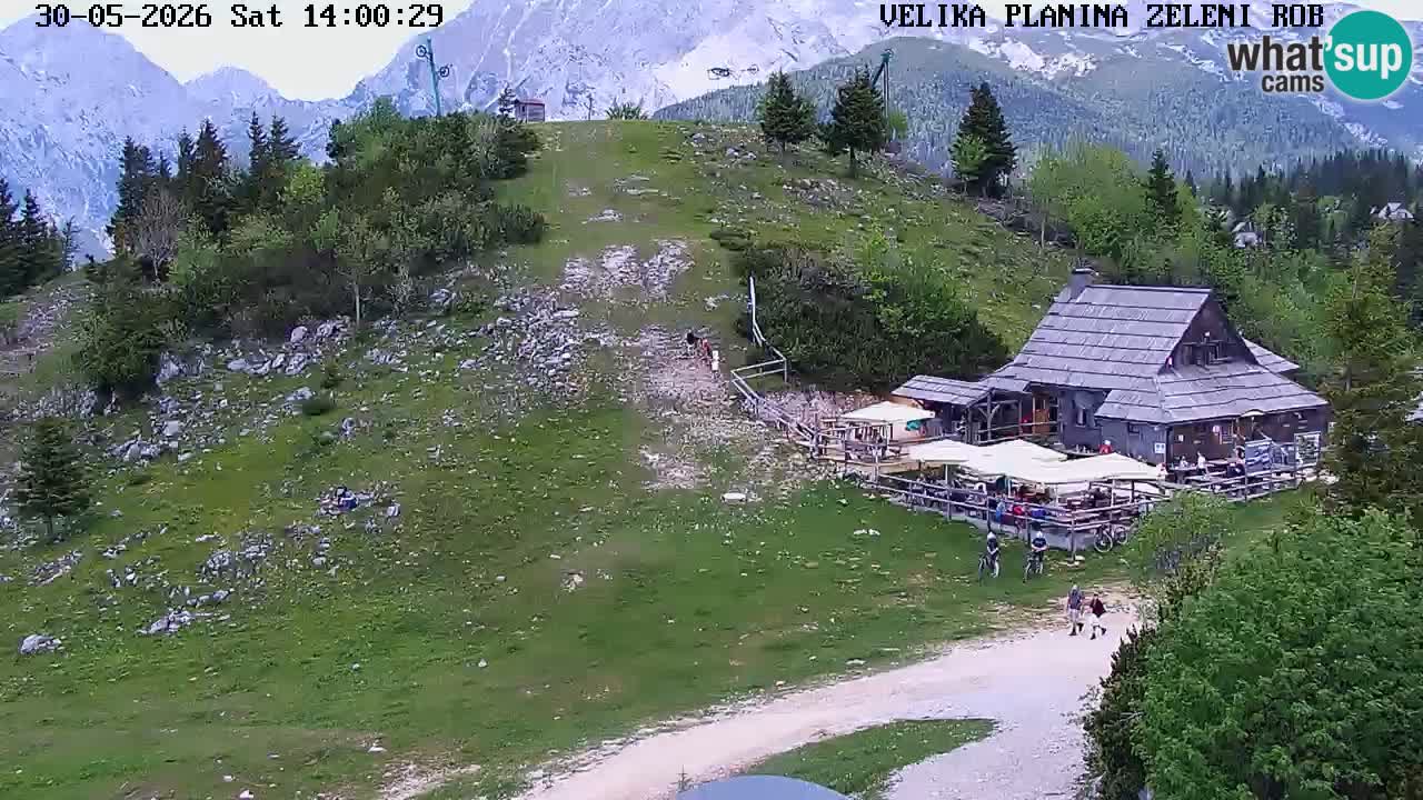 Zeleni Rob | Webcam en vivo Velika Planina
