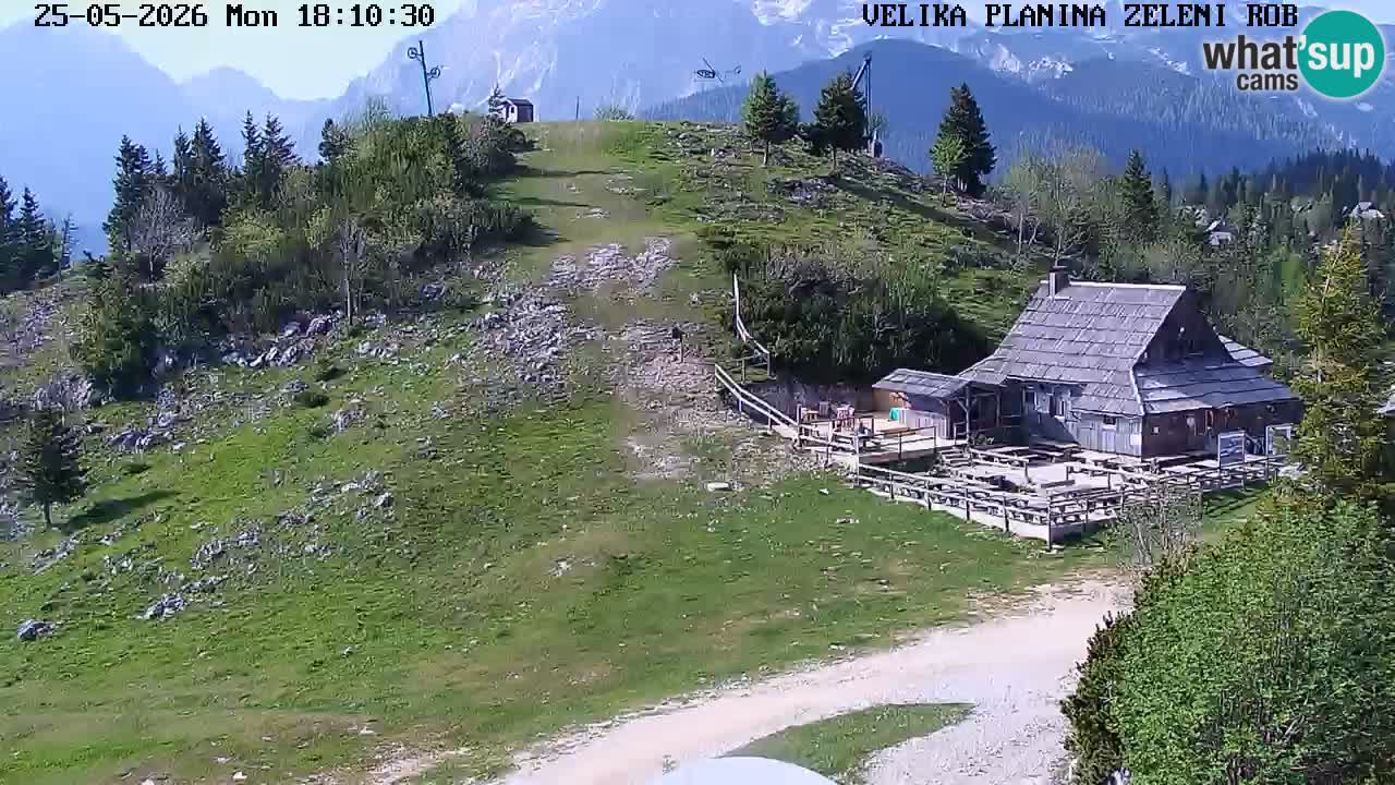 Zeleni Rob – kamera v živo | Velika Planina