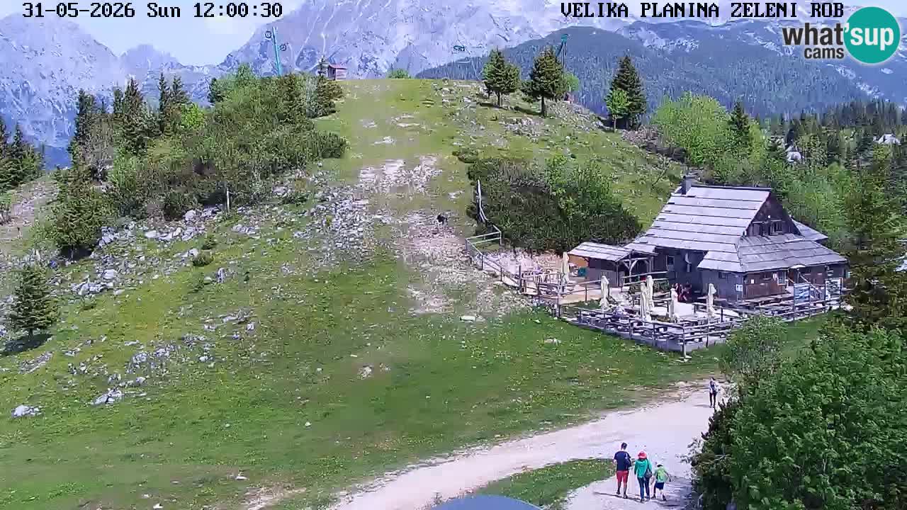 Zeleni Rob – kamera v živo | Velika Planina