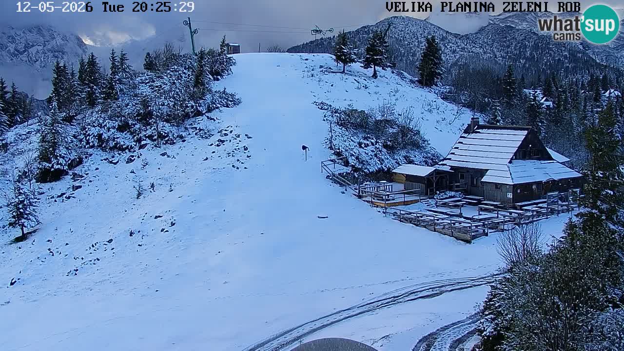 Zeleni Rob | Webcam en vivo Velika Planina