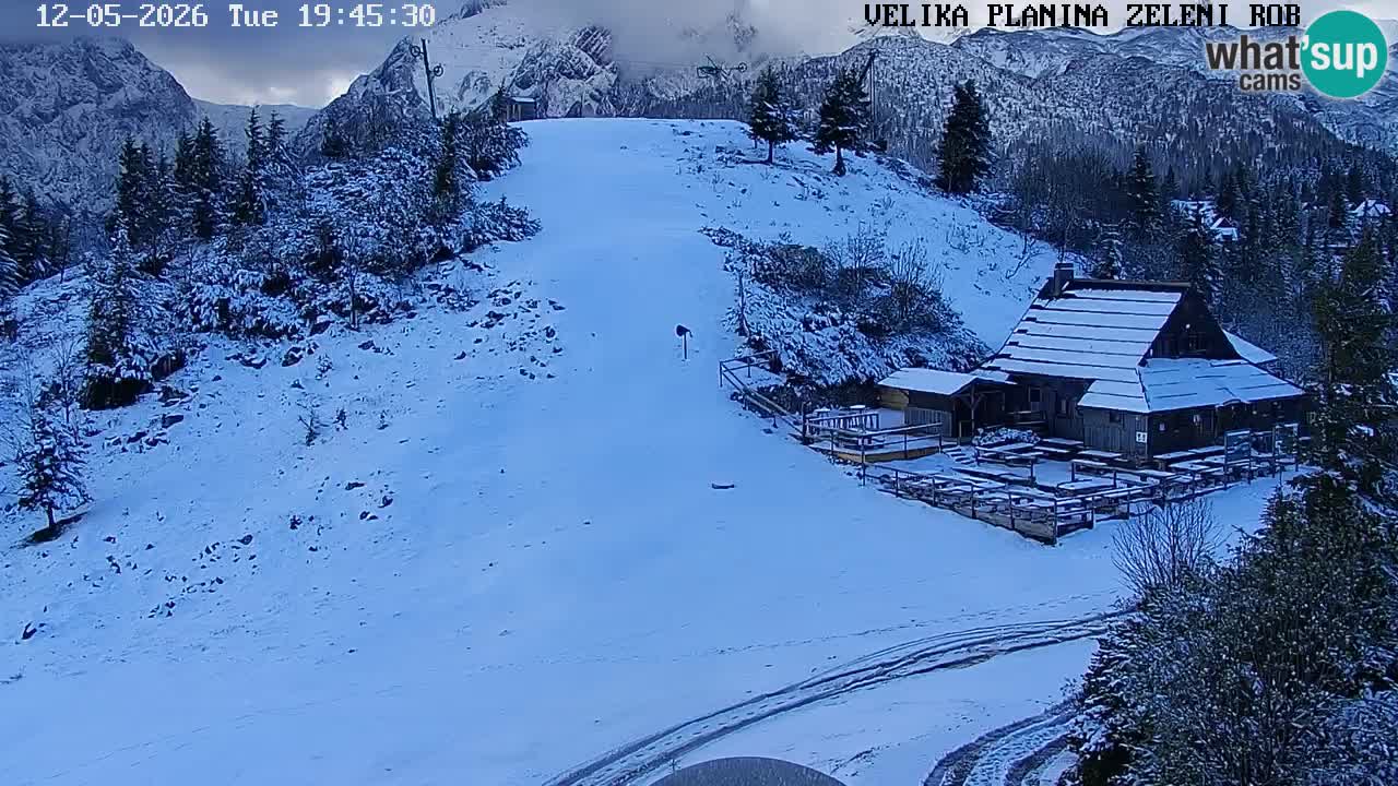 Zeleni Rob – kamera v živo | Velika Planina