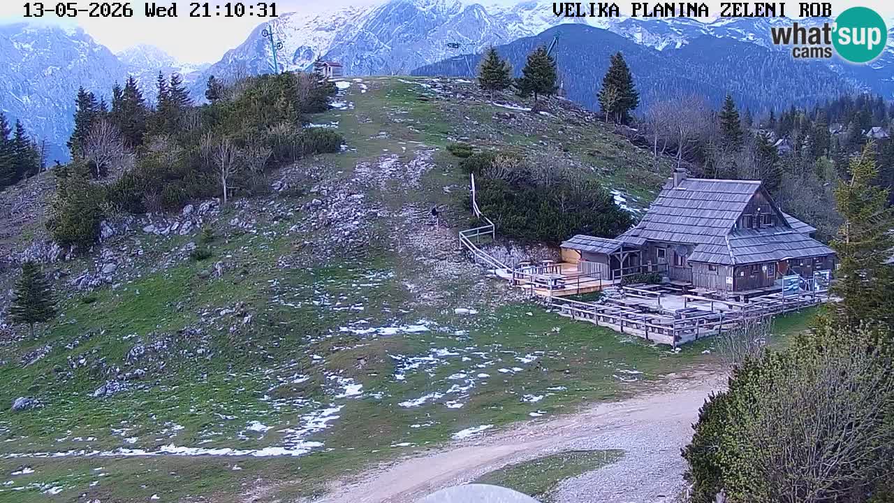 Zeleni Rob – kamera v živo | Velika Planina