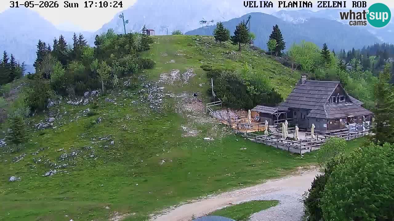 Zeleni Rob – kamera v živo | Velika Planina