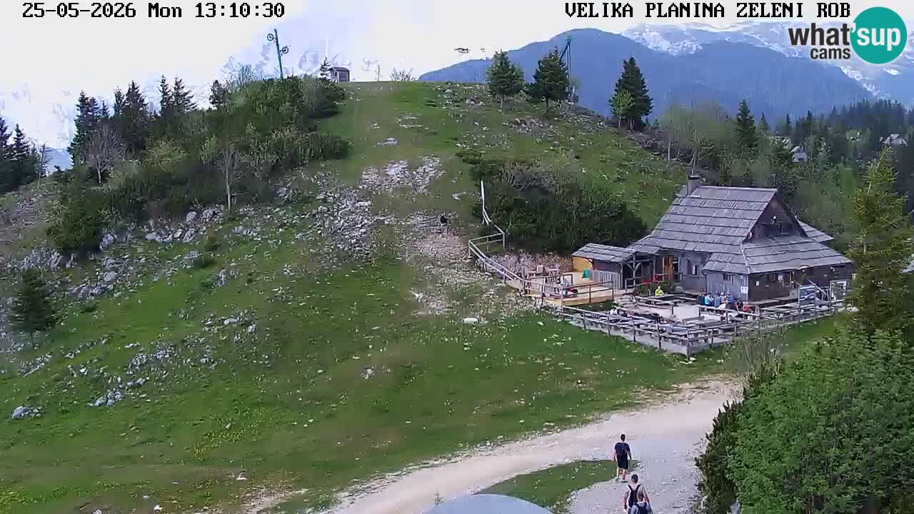 Zeleni Rob – kamera v živo | Velika Planina