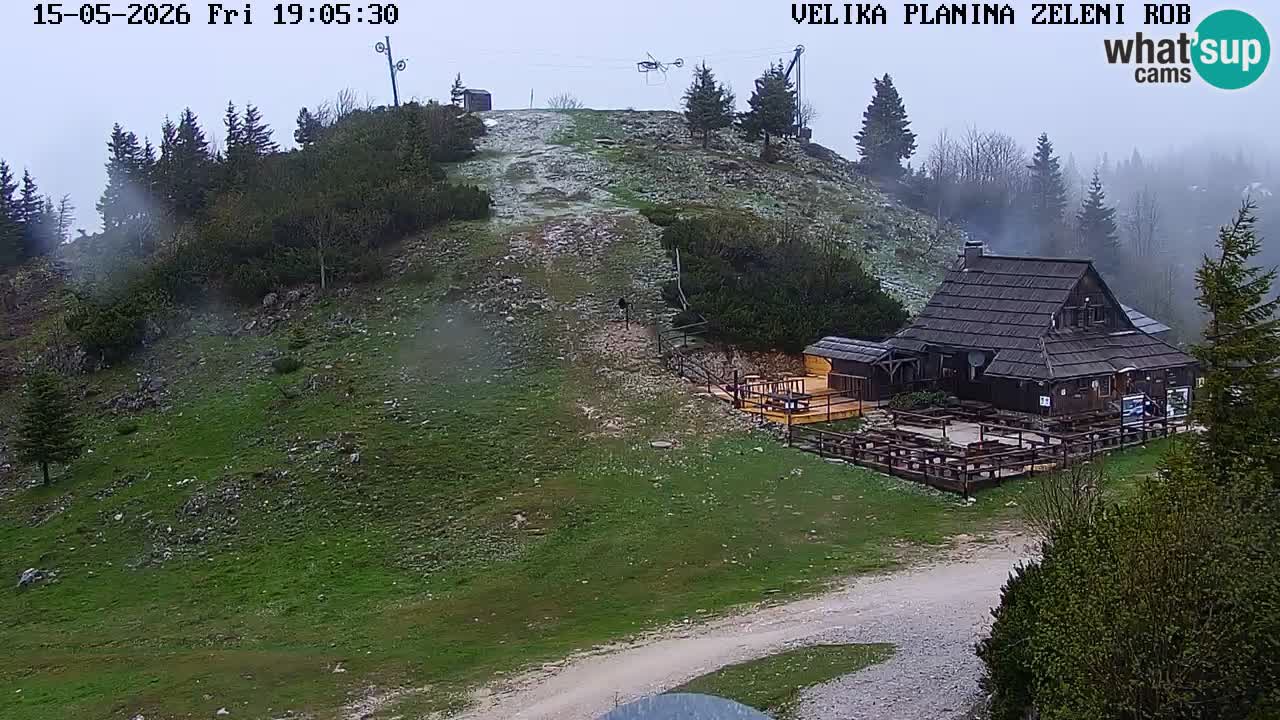 Zeleni Rob – kamera v živo | Velika Planina