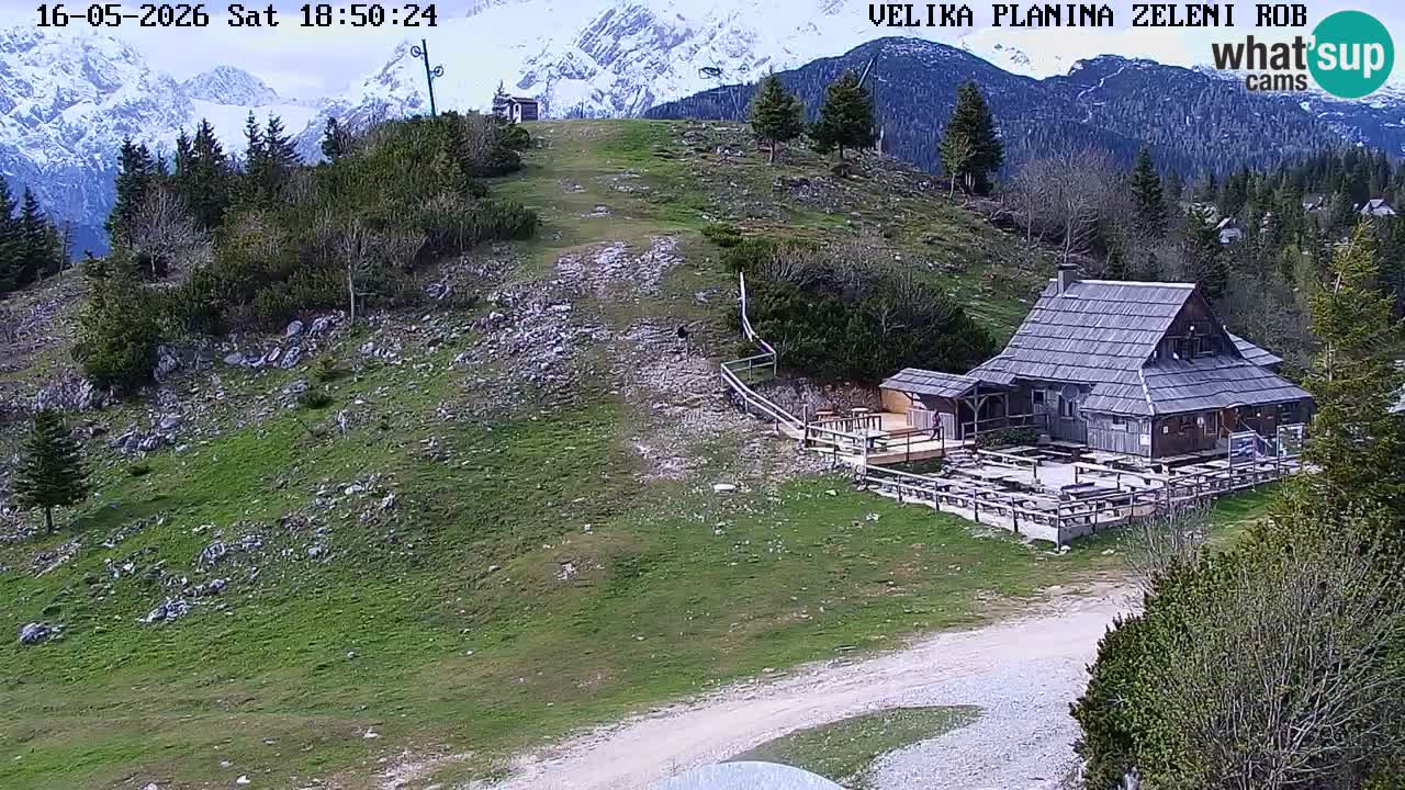 Zeleni Rob – kamera v živo | Velika Planina