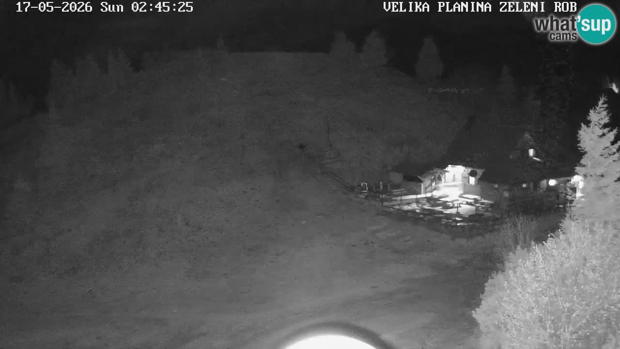 Zeleni Rob – kamera v živo | Velika Planina