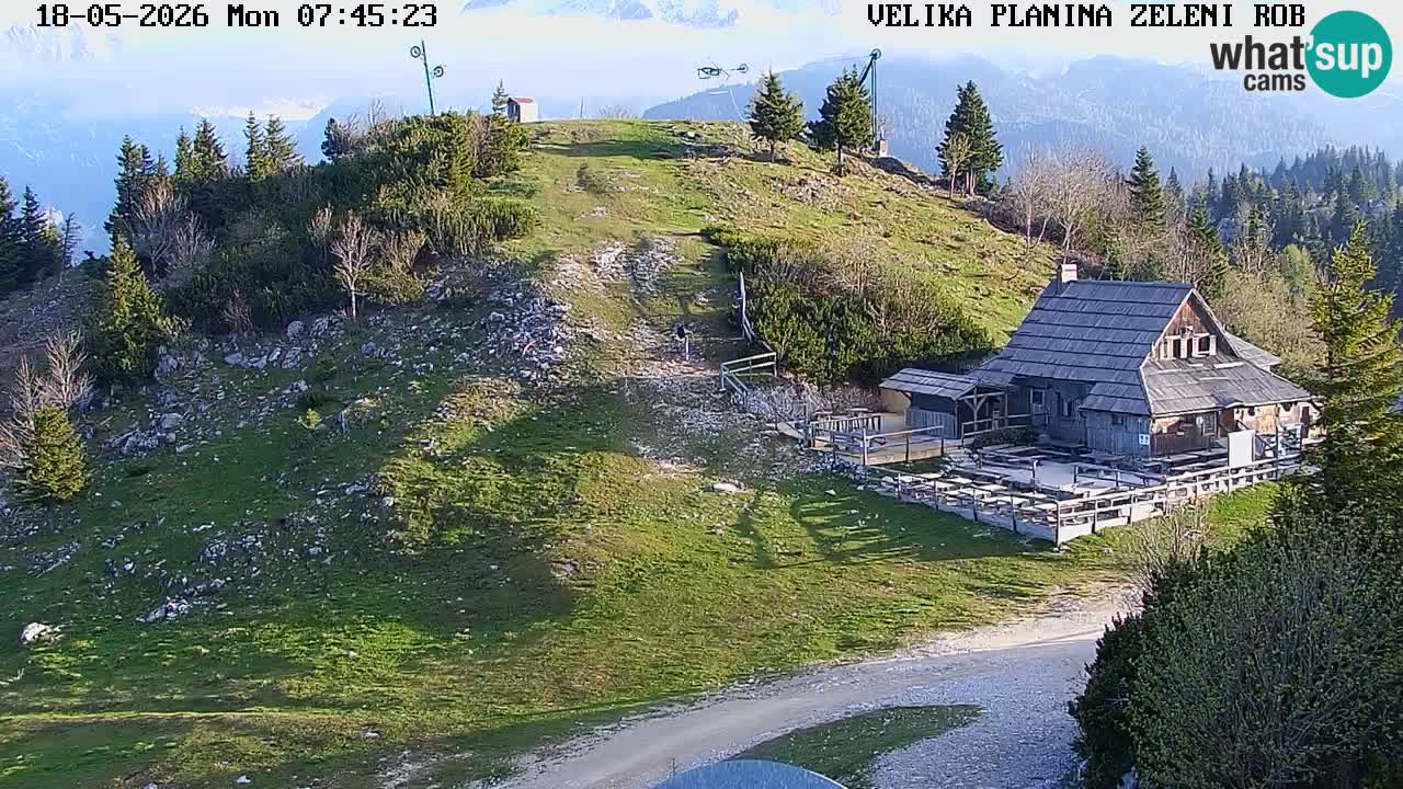 Zeleni Rob – kamera v živo | Velika Planina