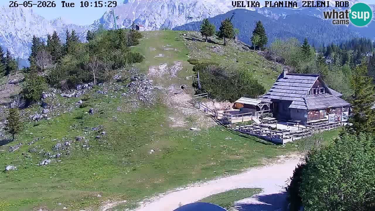 Zeleni Rob – kamera v živo | Velika Planina