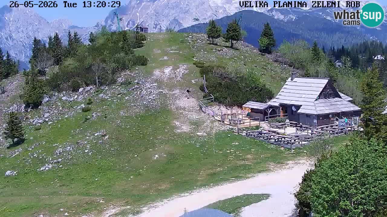 Zeleni Rob – kamera v živo | Velika Planina