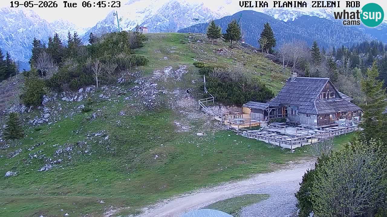 Zeleni Rob | Webcam en vivo Velika Planina